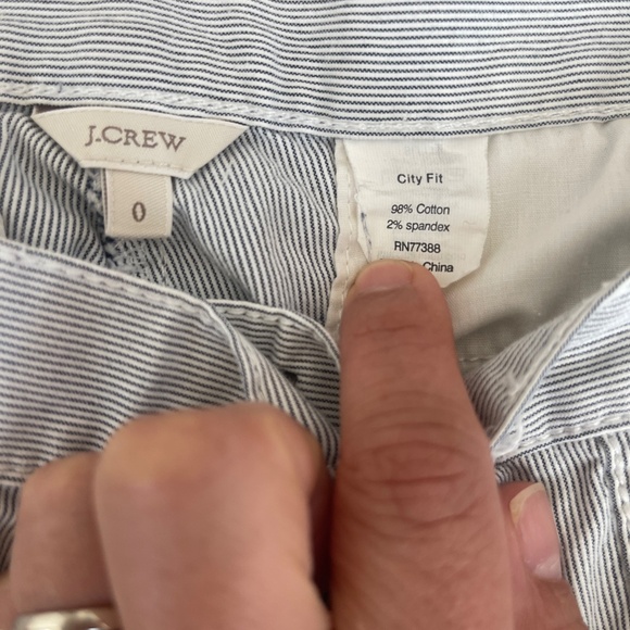 J.crew stripped pants size 0 - Picture 2 of 4